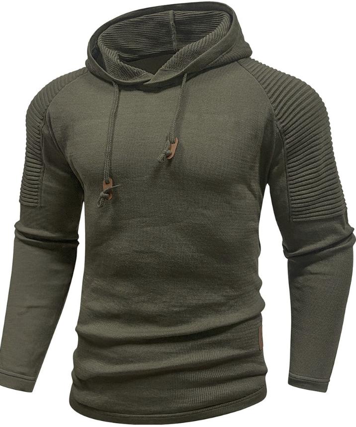 Men’s Knit Hoodie | Slim Fit Pullover | Casual Layering Sweater