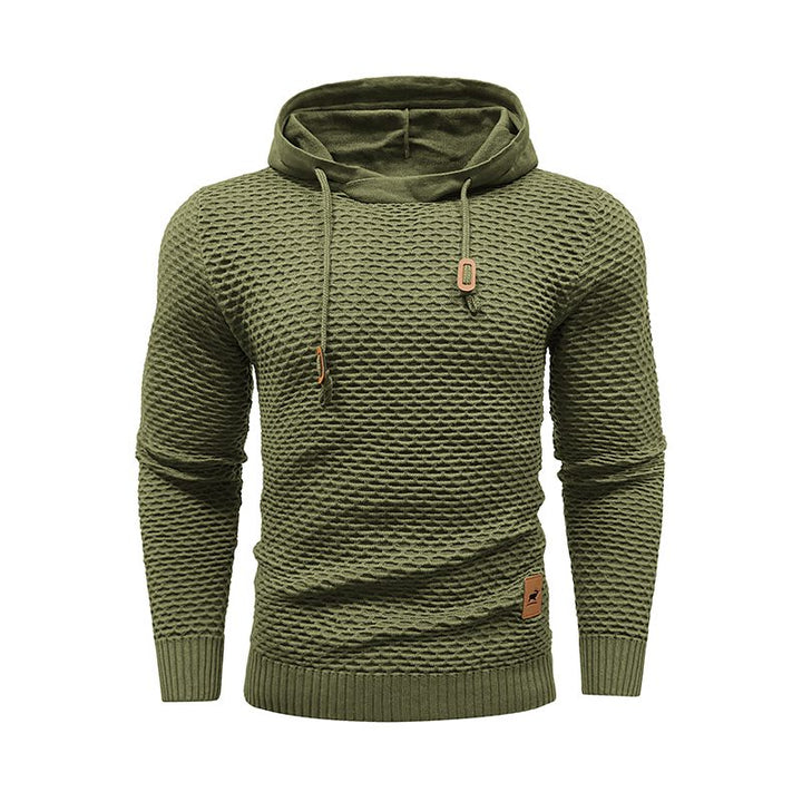 Sweat à capuche texturé en maille gaufrée | Pull décontracté pour homme Canada