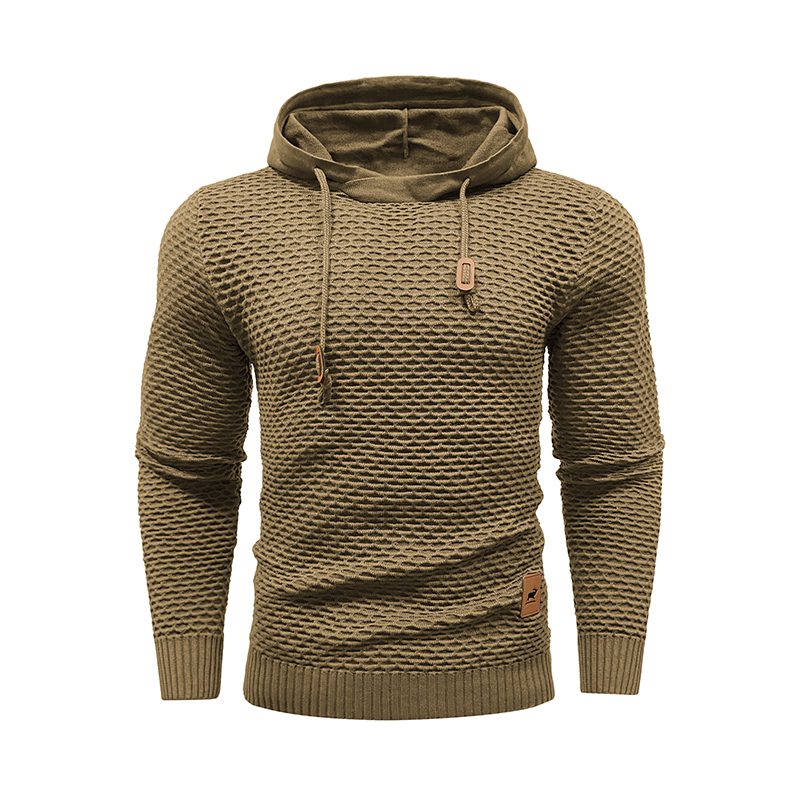 Sweat à capuche texturé en maille gaufrée | Pull décontracté pour homme Canada