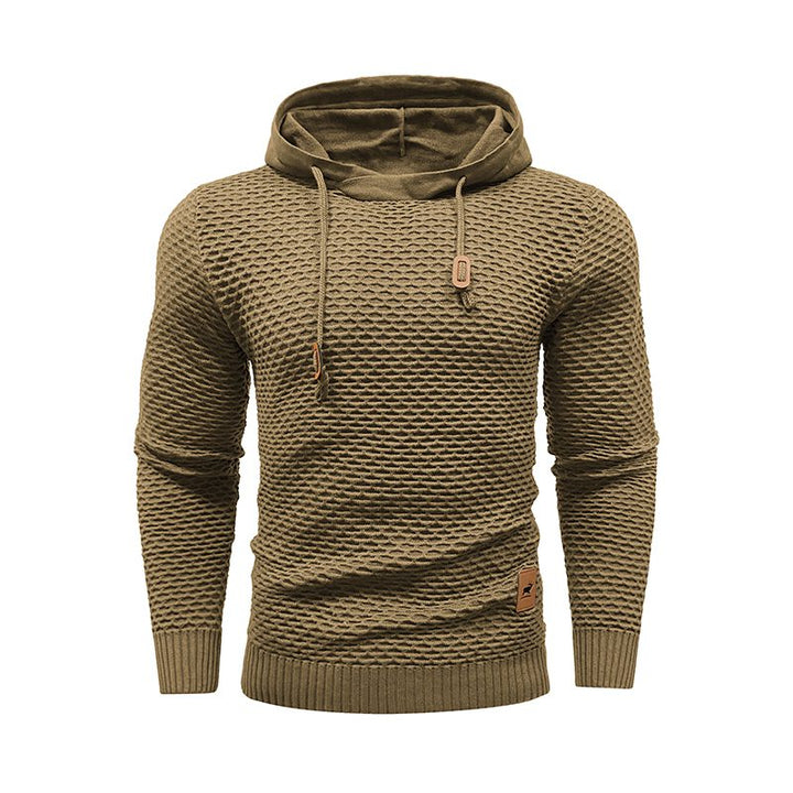 Sweat à capuche texturé en maille gaufrée | Pull décontracté pour homme Canada
