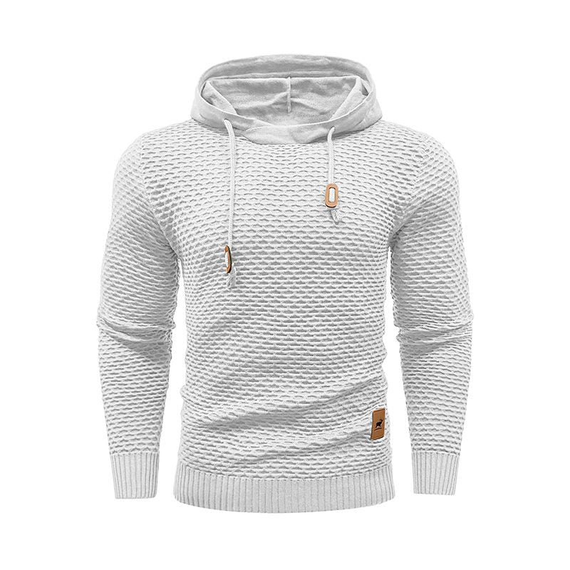 Sweat à capuche texturé en maille gaufrée | Pull décontracté pour homme Canada