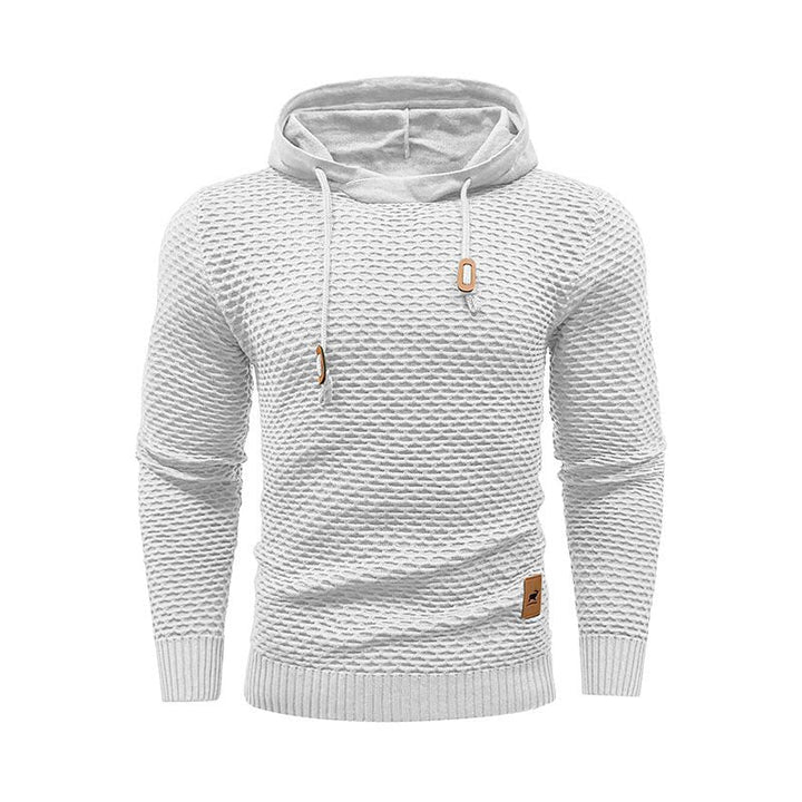 Sweat à capuche texturé en maille gaufrée | Pull décontracté pour homme Canada