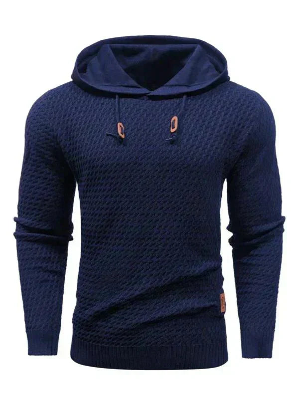 Sweat à capuche texturé en maille gaufrée | Pull décontracté pour homme Canada