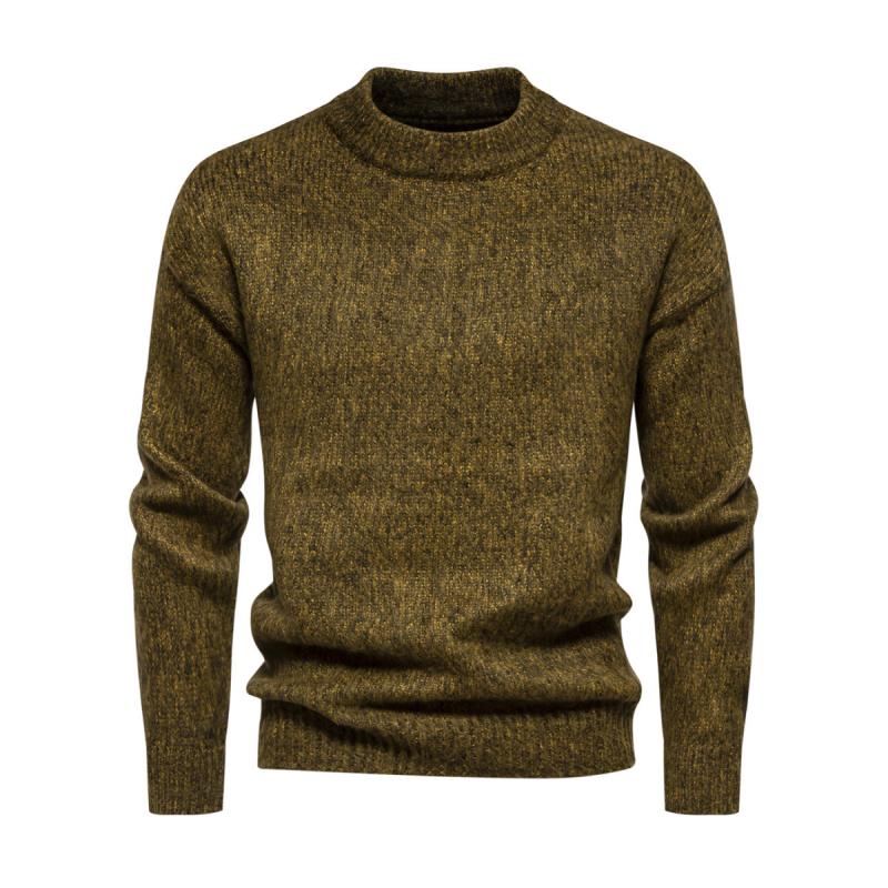 Men’s Donegal Knit Crewneck | Speckled Wool Pullover | Heritage Cold-Weather Sweater