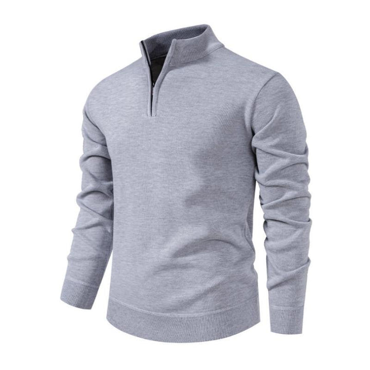 Men’s Quarter-Zip Cotton Blend Pullover | Lightweight Casual Sweater