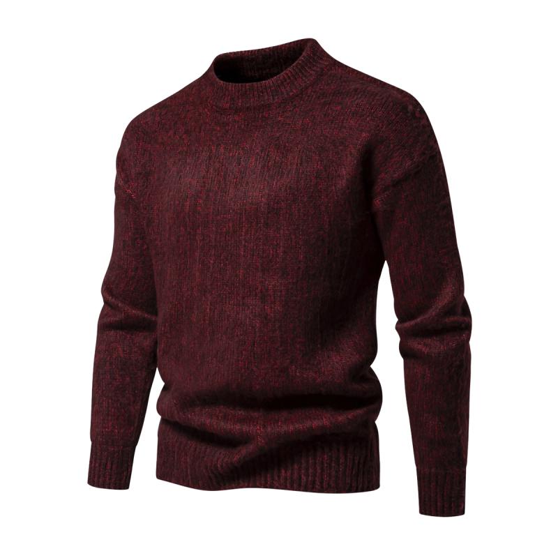 Men’s Donegal Knit Crewneck | Speckled Wool Pullover | Heritage Cold-Weather Sweater