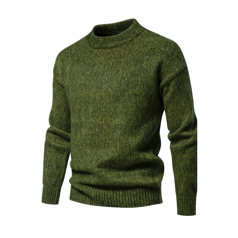 Men’s Donegal Knit Crewneck | Speckled Wool Pullover | Heritage Cold-Weather Sweater