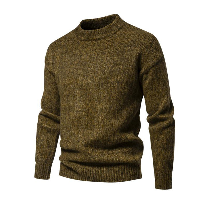 Men’s Donegal Knit Crewneck | Speckled Wool Pullover | Heritage Cold-Weather Sweater