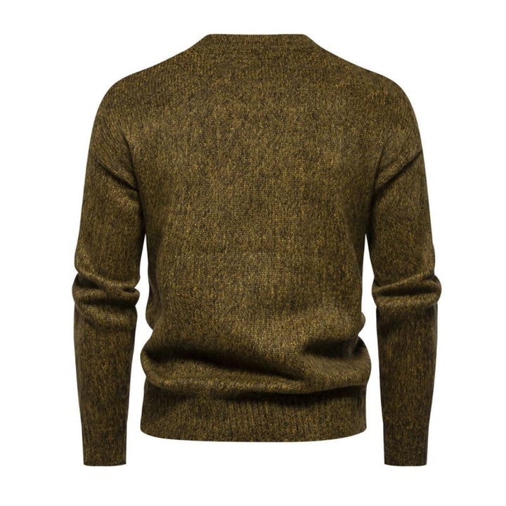 Men’s Donegal Knit Crewneck | Speckled Wool Pullover | Heritage Cold-Weather Sweater