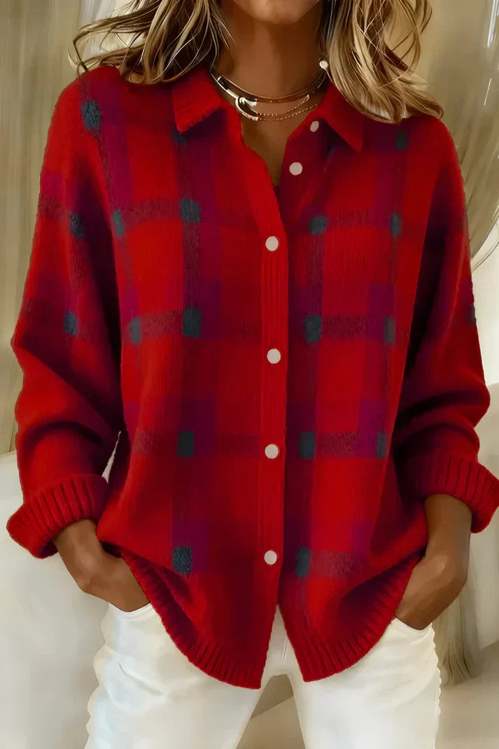 Leandra | Premium Patchwork Button-Down Shirt