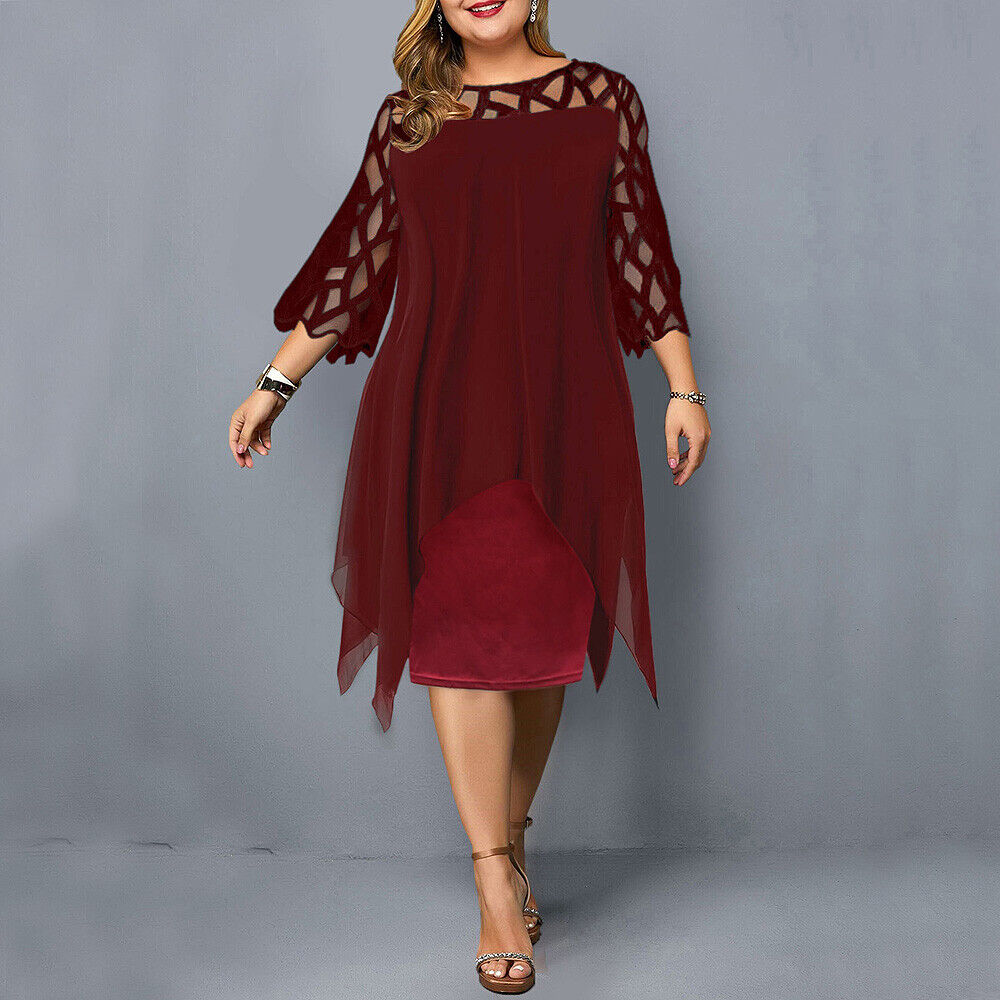 Laurienne - Plus Size Flowing Midi Dress