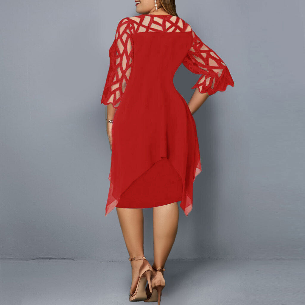 Laurienne - Plus Size Flowing Midi Dress