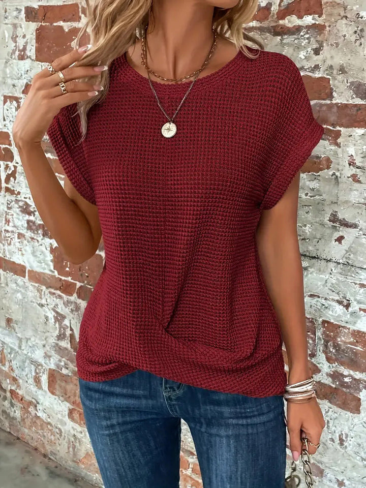 Clarissa - Elegant round neck blouse