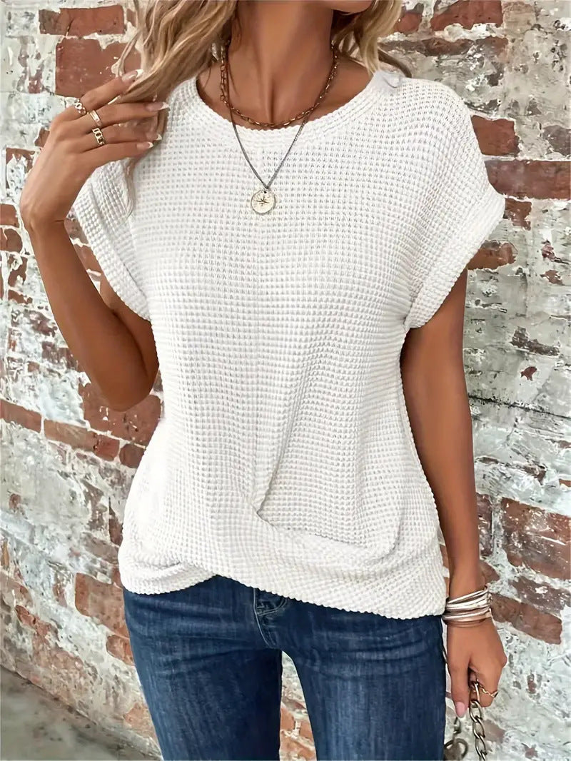 Clarissa - Elegant round neck blouse