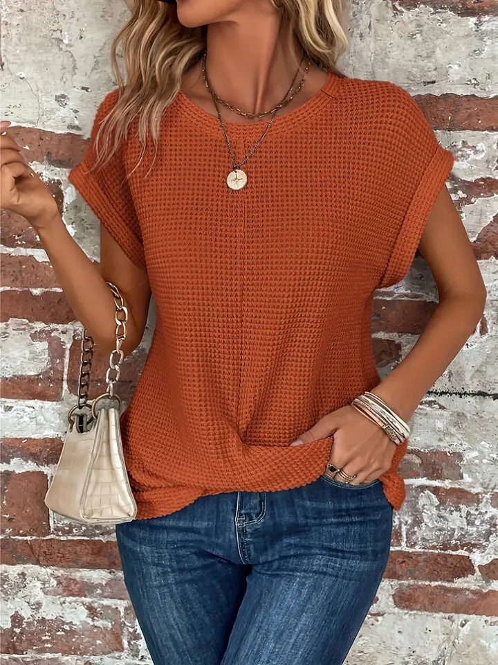 Clarissa - Elegant round neck blouse