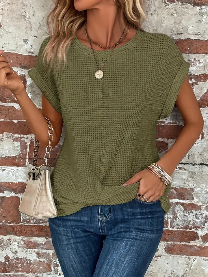 Clarissa - Elegant round neck blouse