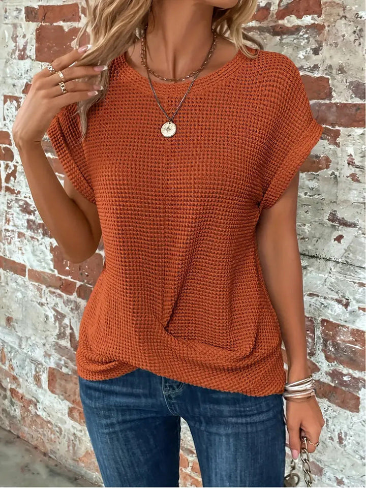 Clarissa - Elegant round neck blouse