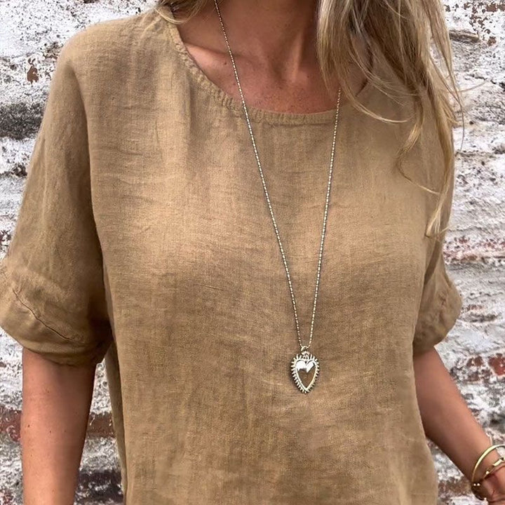 Kira - Casual Cotton and Linen Blouse