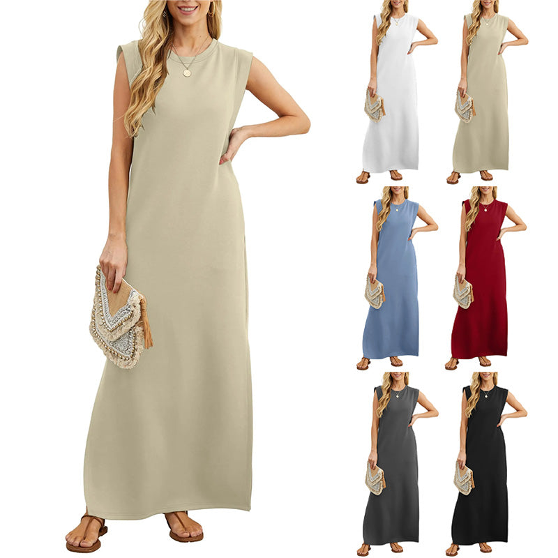 Soline - Sleeveless Summer Long Dress