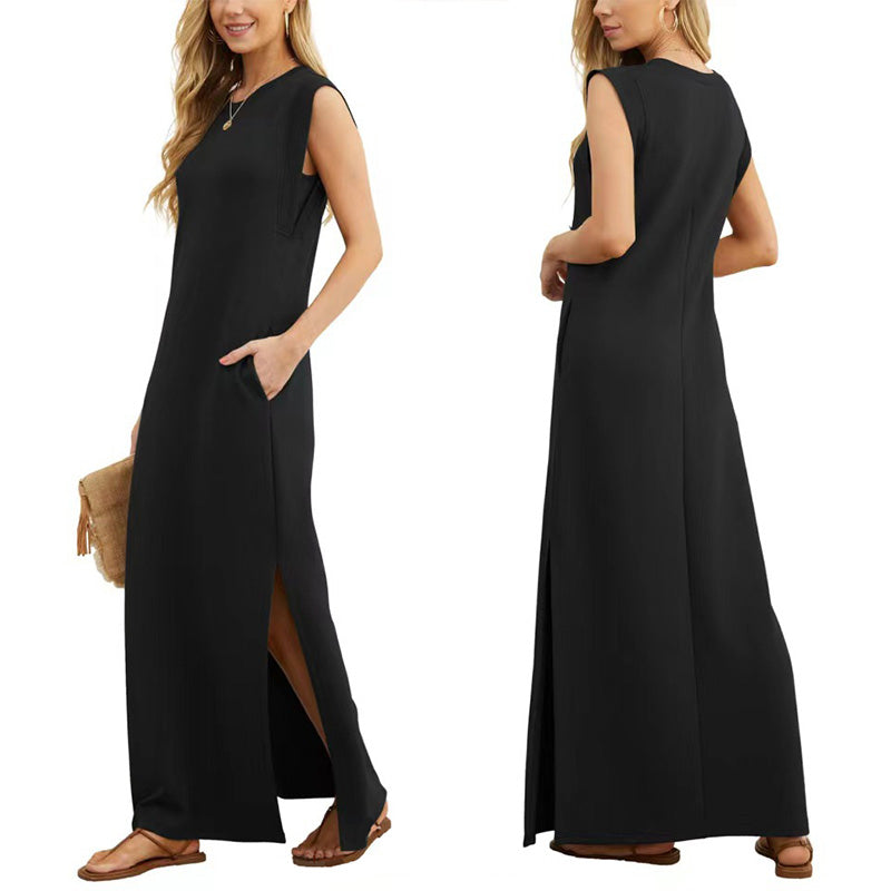 Soline - Sleeveless Summer Long Dress