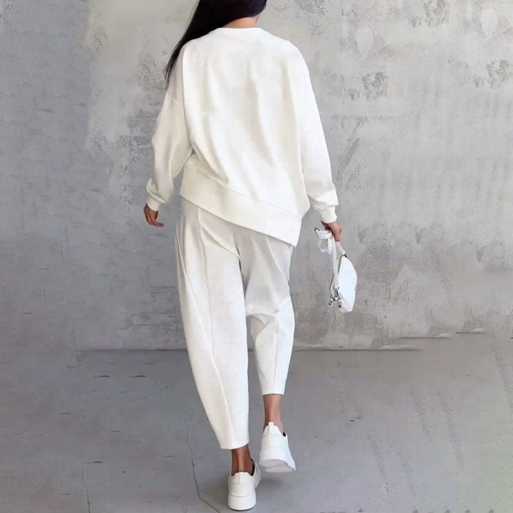 Ophélie - Long Sleeves with Round Neck &amp; Pants 2 Piece Set