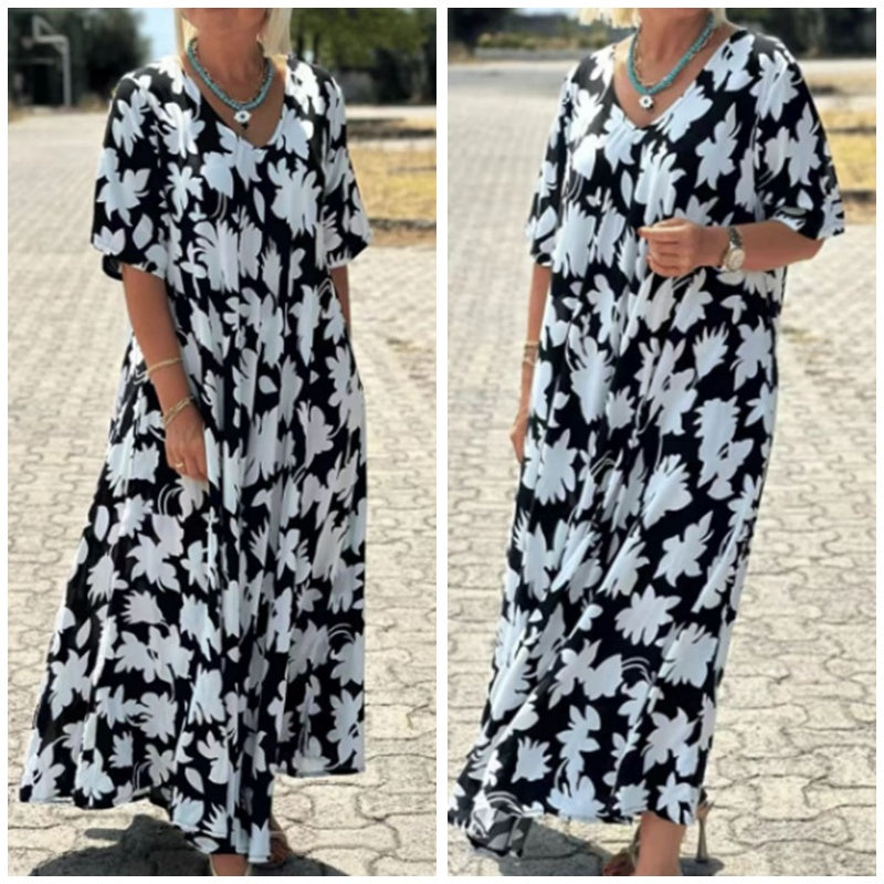 Lilac - Casual Printed Maxi Dress