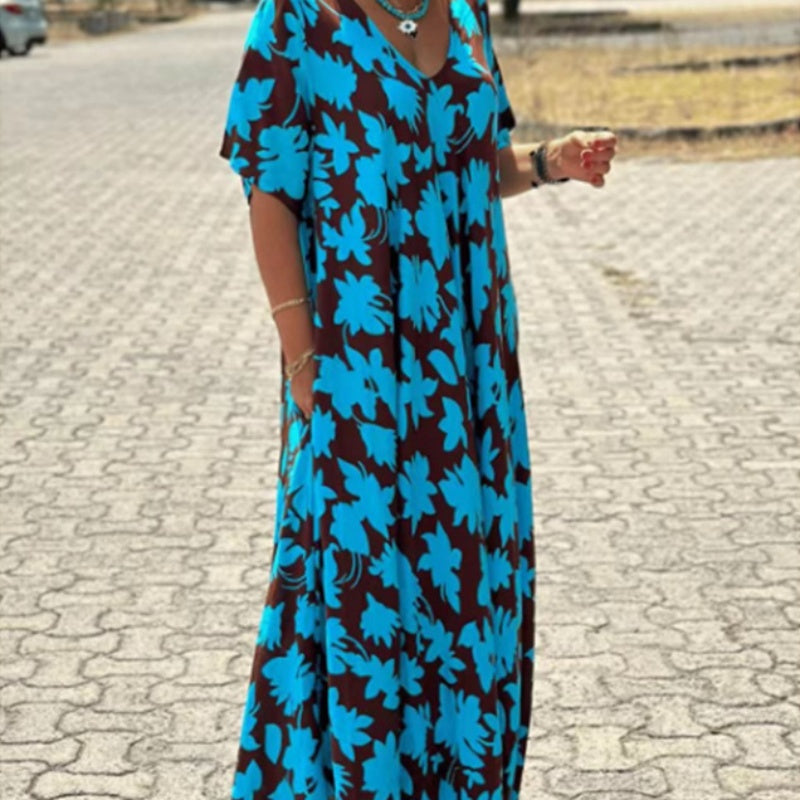 Lilac - Casual Printed Maxi Dress