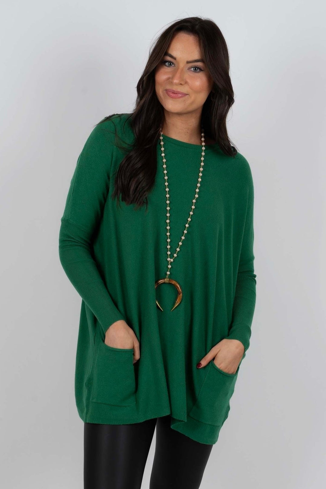 Chanel Women's Long Sleeve Tunic Sweater with Pockets