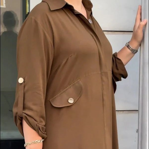 Danae - Ensemble 2 pièces décontracté pour femme, couleur unie 