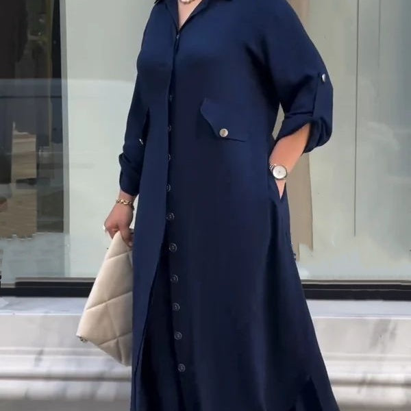 Danae - Ensemble 2 pièces décontracté pour femme, couleur unie 