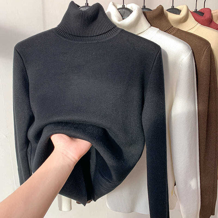 Clementine - High Neck Sweater, Elegant and Warm for Winter