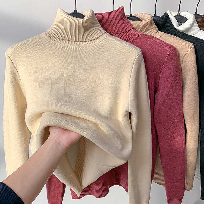 Clementine - High Neck Sweater, Elegant and Warm for Winter