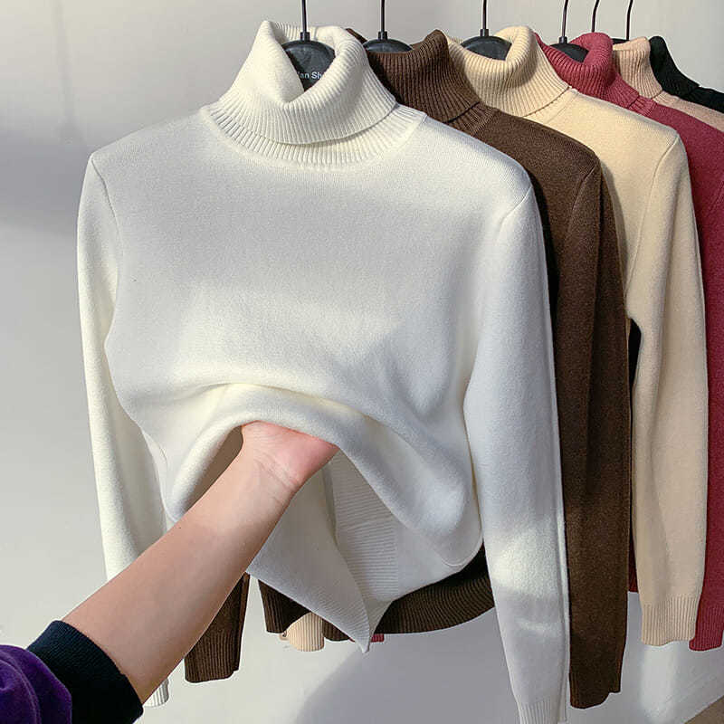 Clementine - High Neck Sweater, Elegant and Warm for Winter