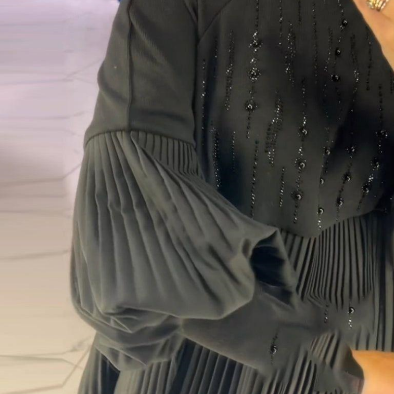 Aliénor - Elegant Lantern Sleeve Dress