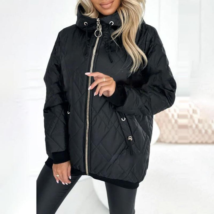 Petronella - Women's Down Coat with Hood and Drawstring