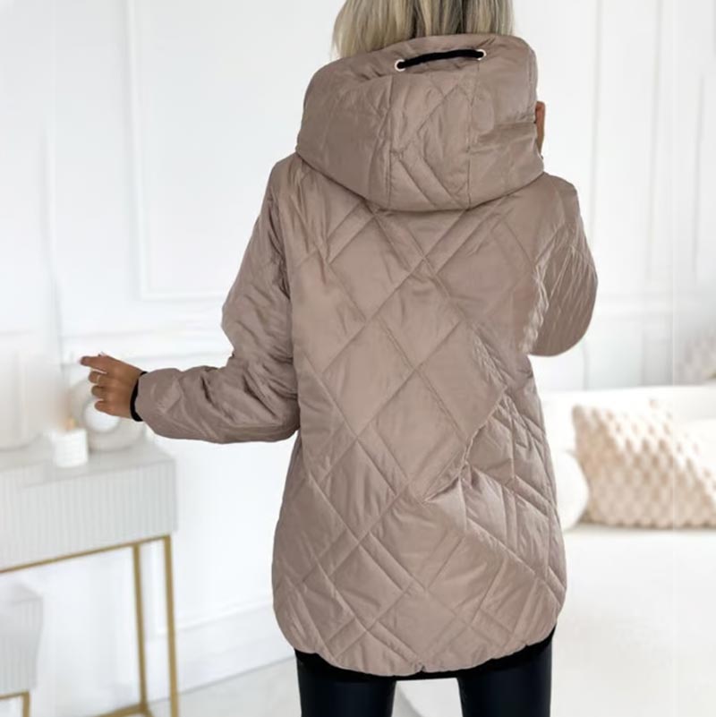 Petronella - Women's Down Coat with Hood and Drawstring