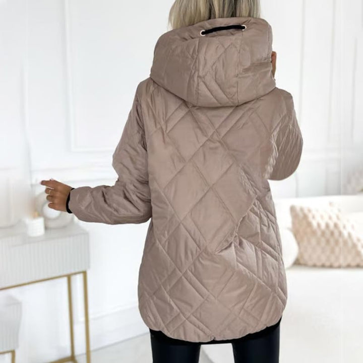 Petronella - Women's Down Coat with Hood and Drawstring
