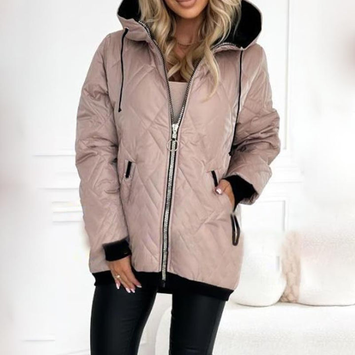 Petronella - Women's Down Coat with Hood and Drawstring