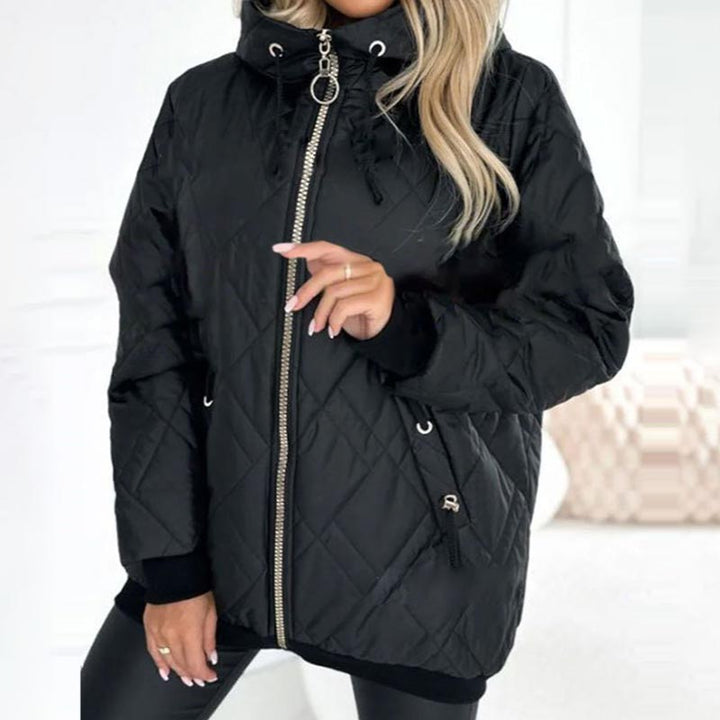 Petronella - Women's Down Coat with Hood and Drawstring