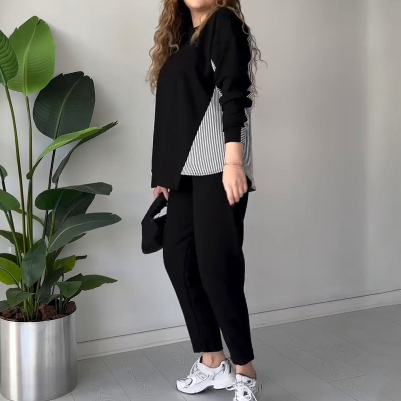 Anouk - Two Piece Color Block Lounge Set