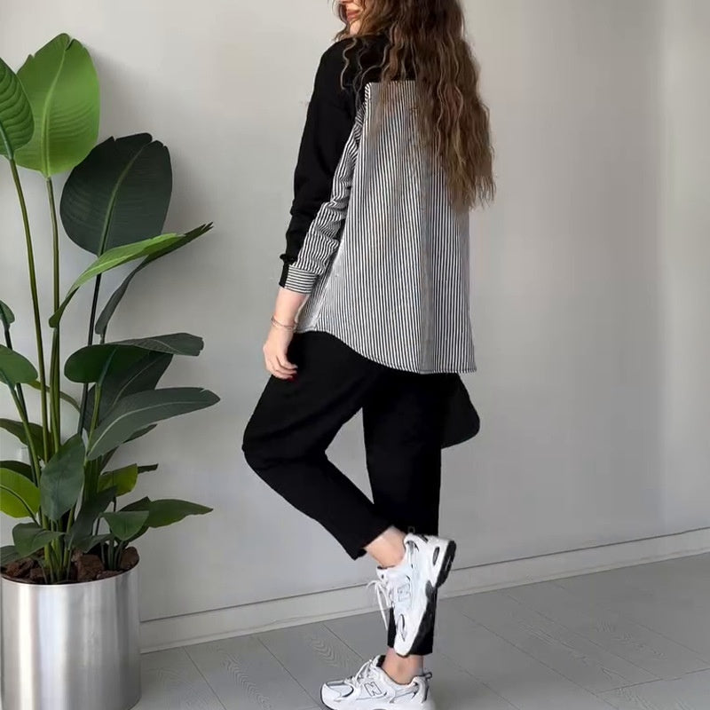 Anouk - Two Piece Color Block Lounge Set