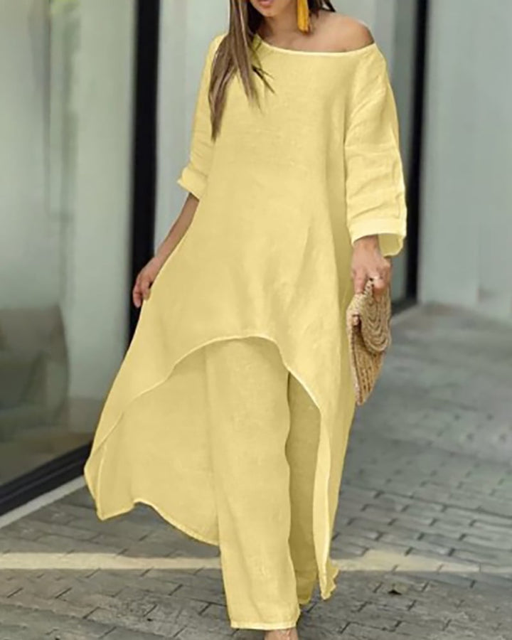 Clarisse - Women's Casual Linen Set