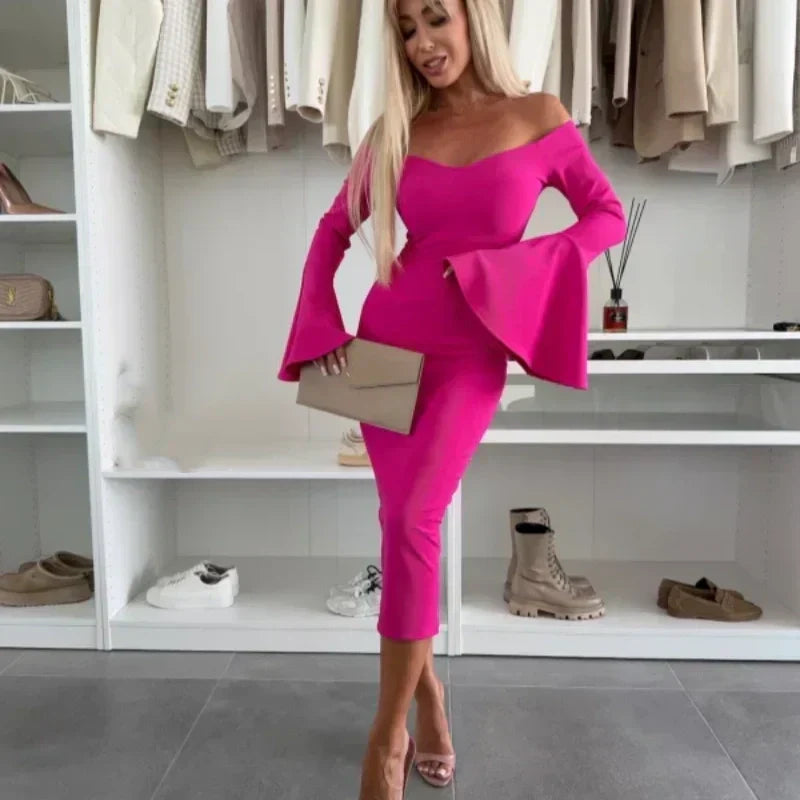 Philomène - Elegant Dress with Flared Sleeves