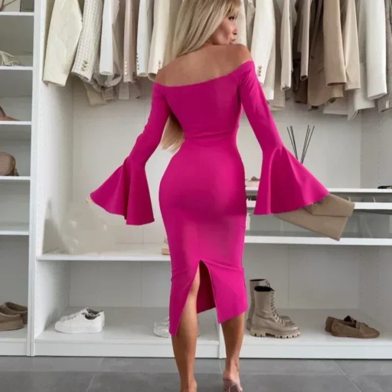 Philomène - Elegant Dress with Flared Sleeves