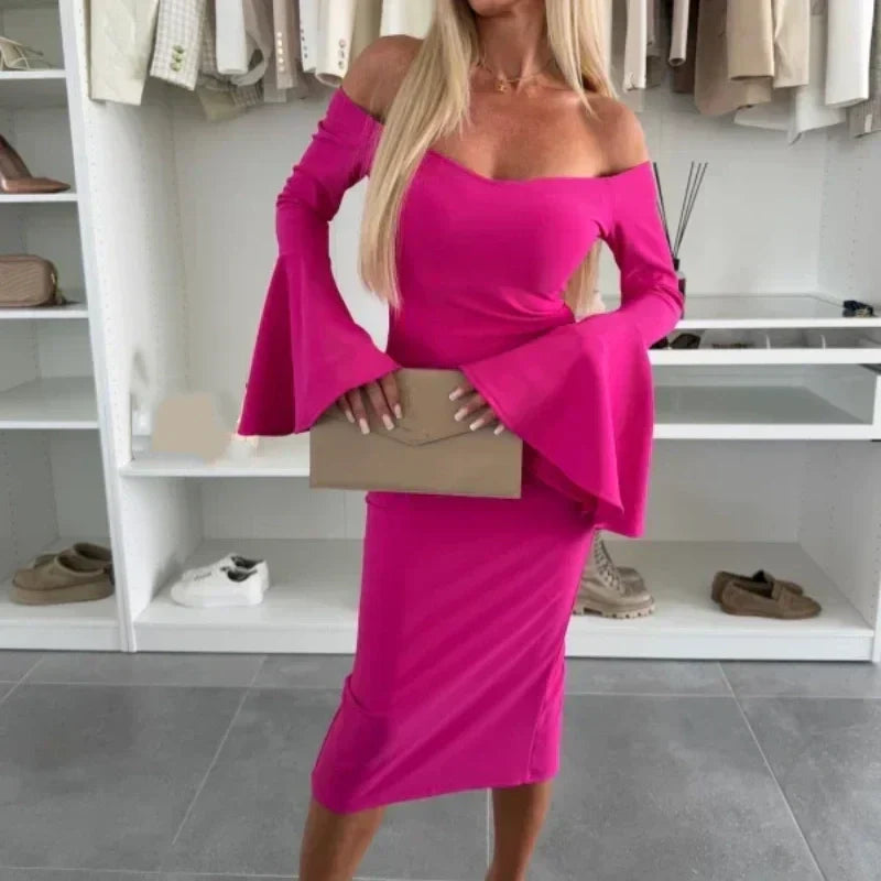 Philomène - Elegant Dress with Flared Sleeves