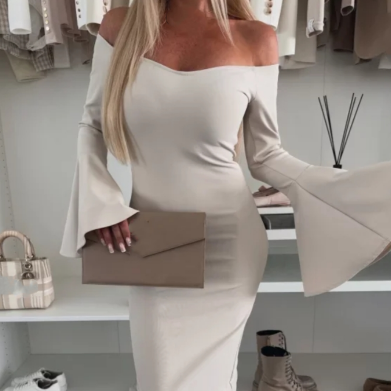 Philomène - Elegant Dress with Flared Sleeves