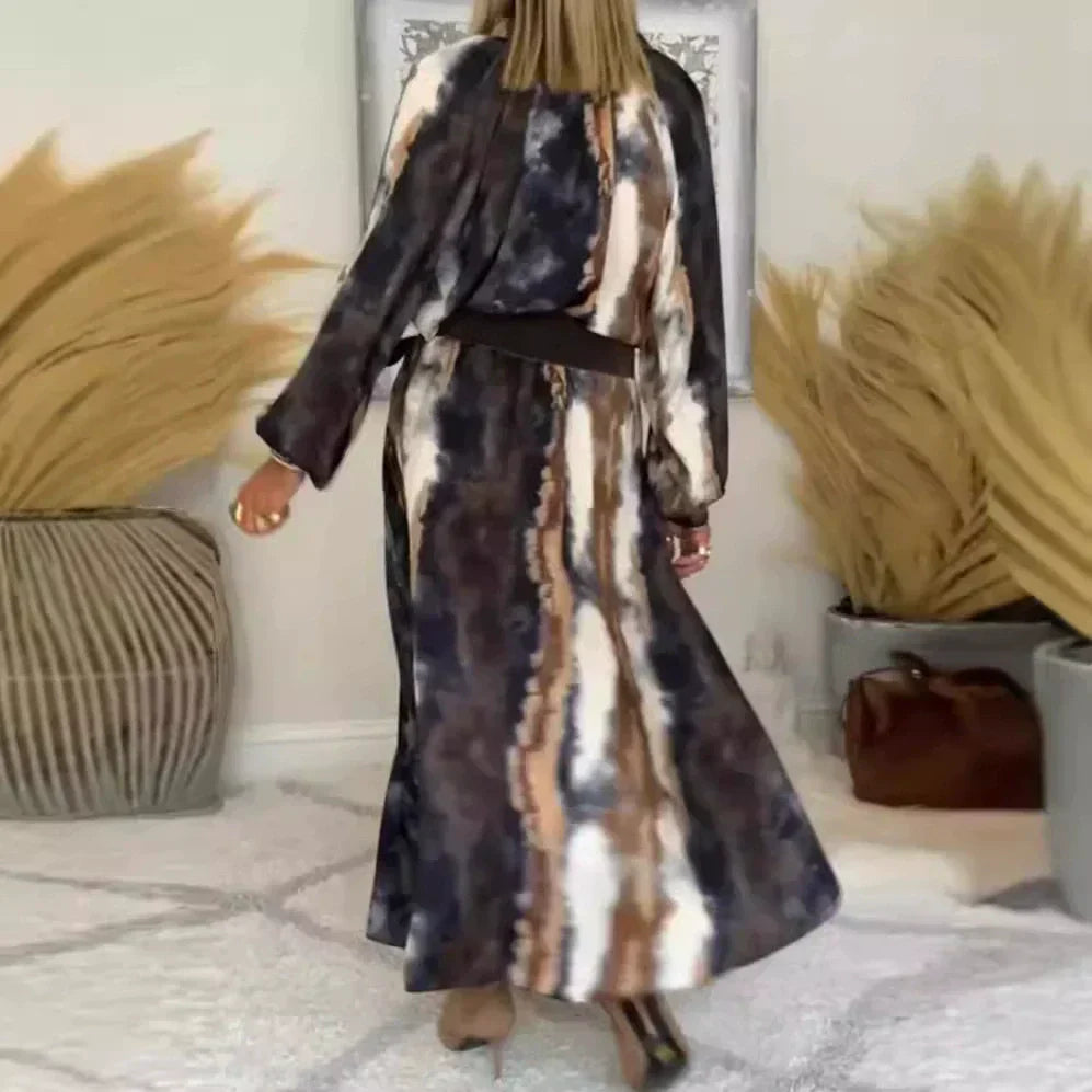 Selma - Elegant Tie &amp; Dye Long Dress