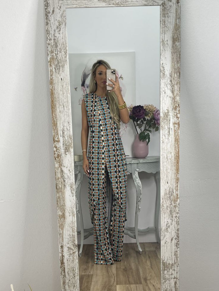 Nerola - Geometric Print Two-Piece Set
