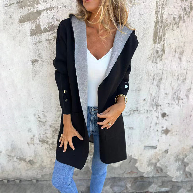 Poppy - Color Block Hooded Coat