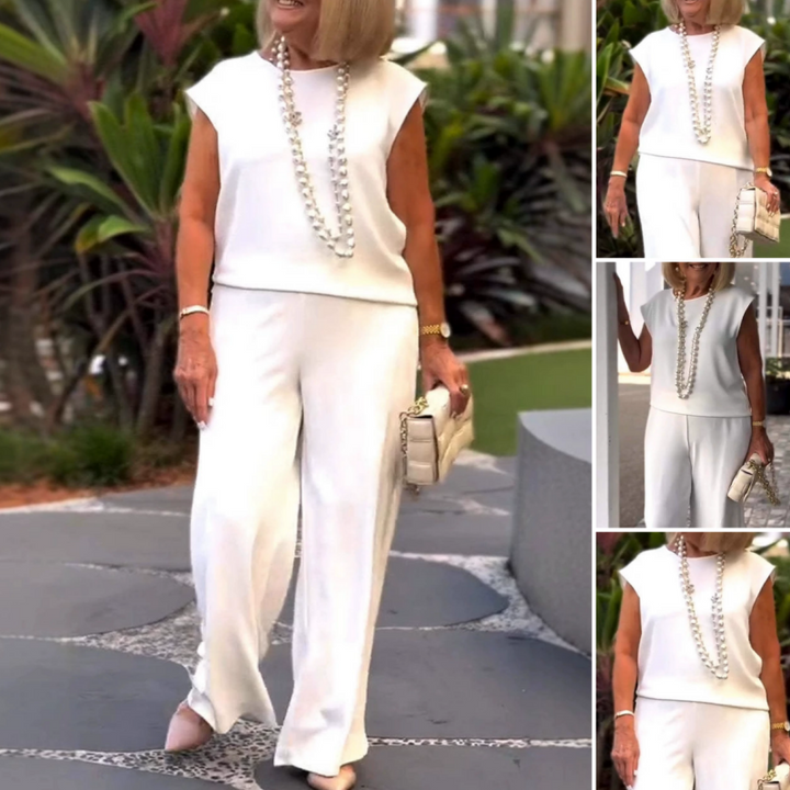 Anissa - Women's Sleeveless Top and Round Neck Pants